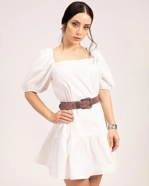 Sophia Belt-Pink Floral Leather