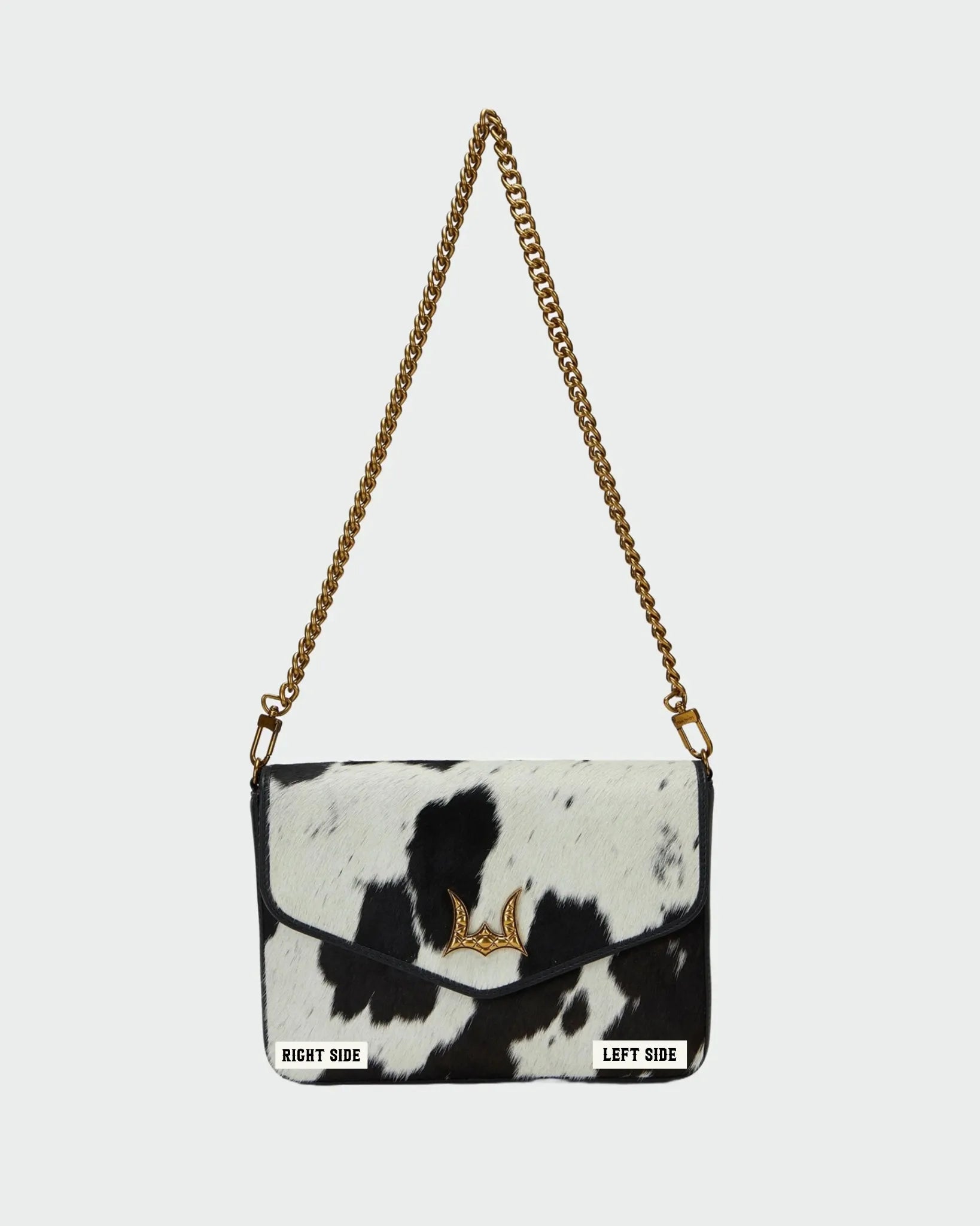 LW On The Go Medium Chain Bag In Cowhide And  Calfskin
