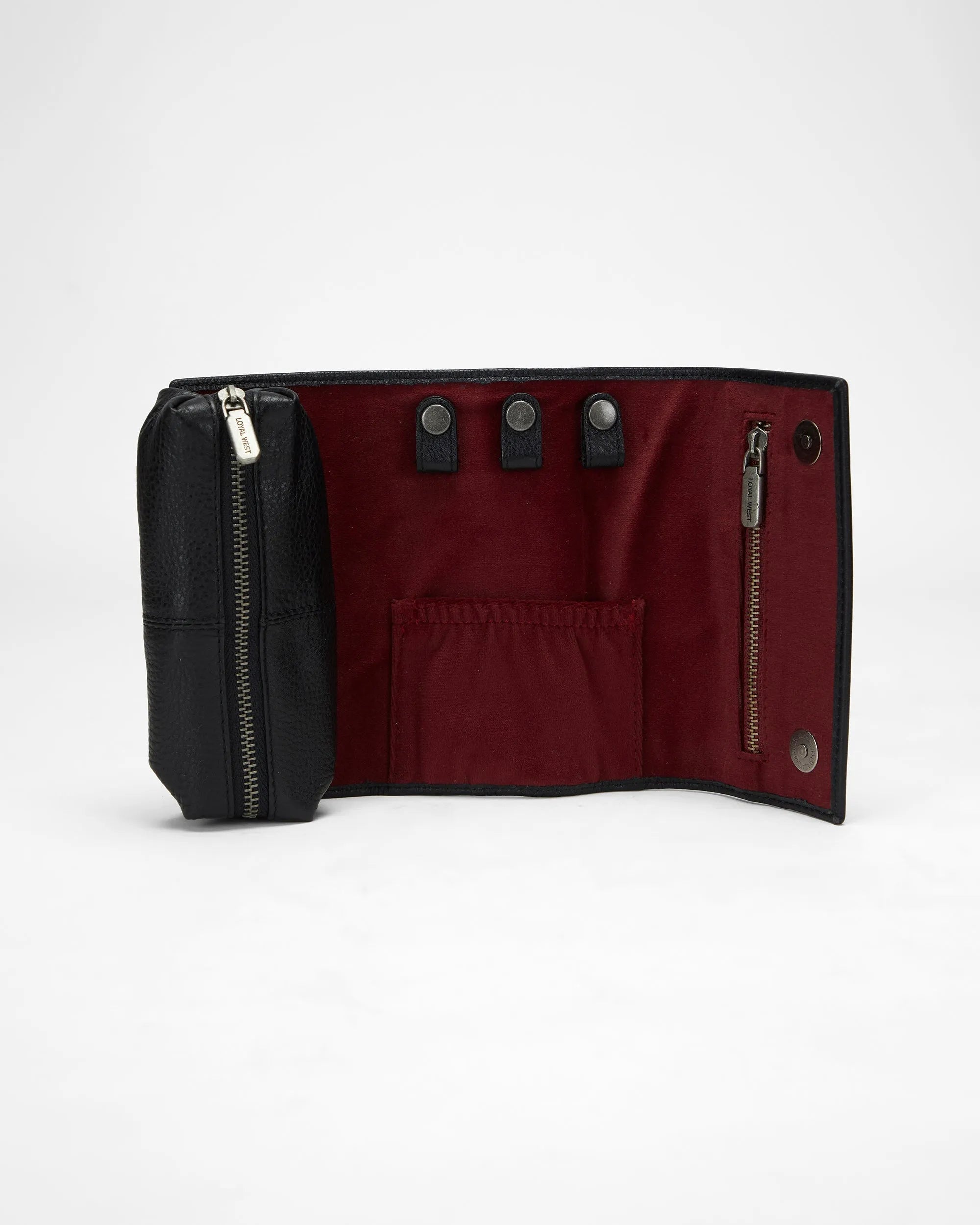 Canyon Jewelry Case In Calf Leather - Black