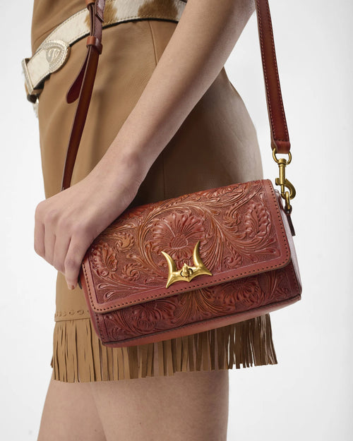 Savi Mini Bag In  Handtooled Leather