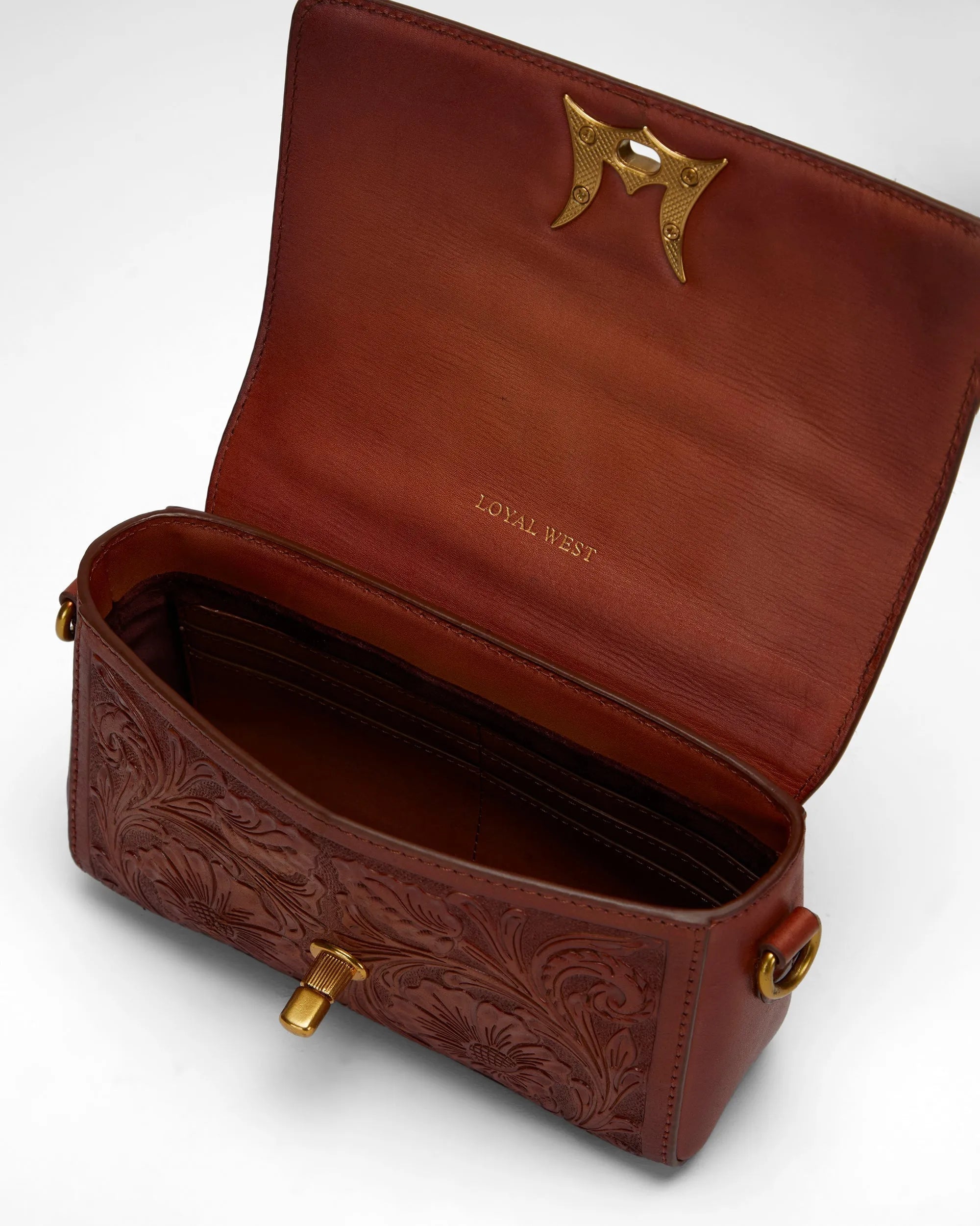 Savi Mini Bag In  Handtooled Leather