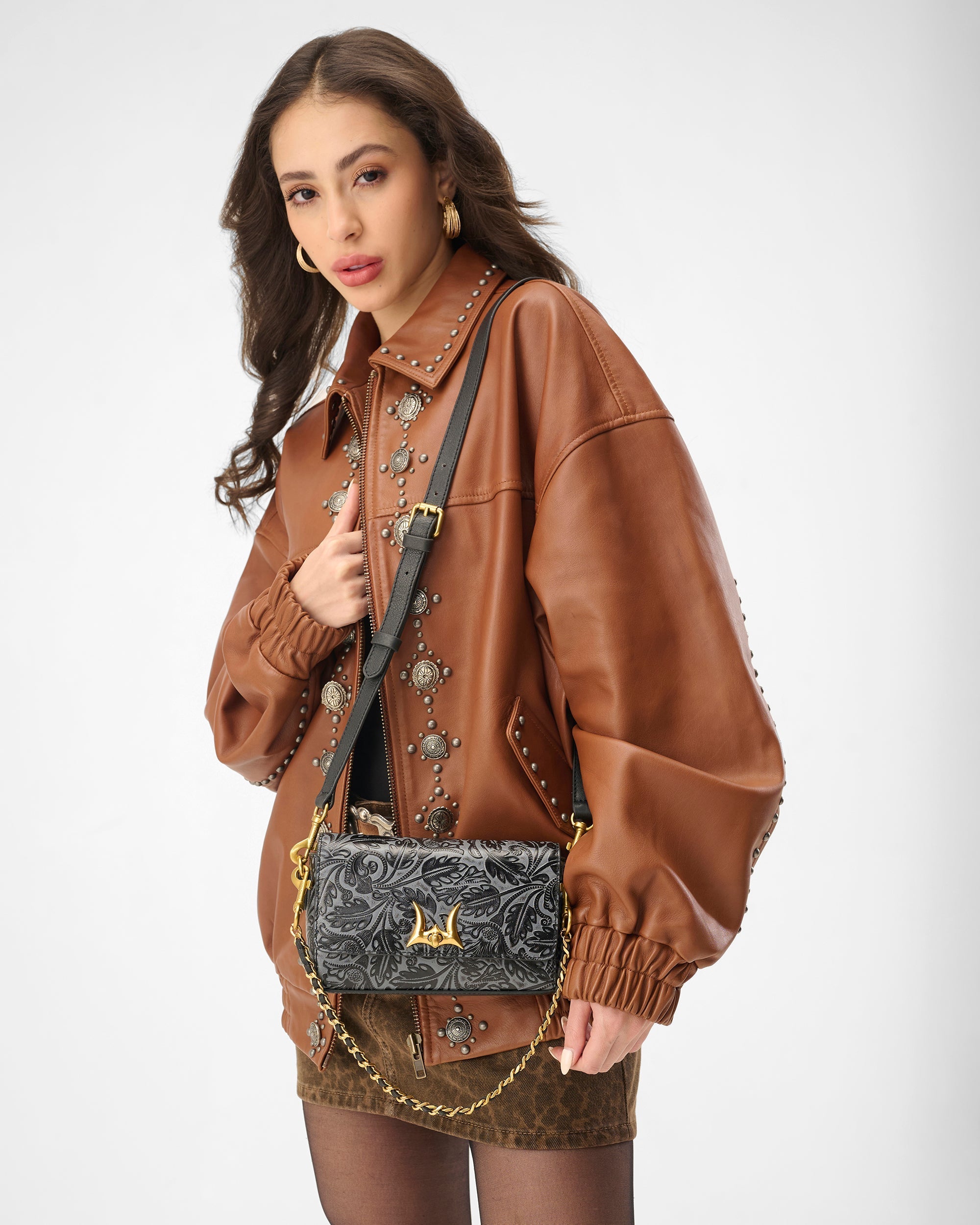 Savi Mini Bag In  Calf Leather - Black