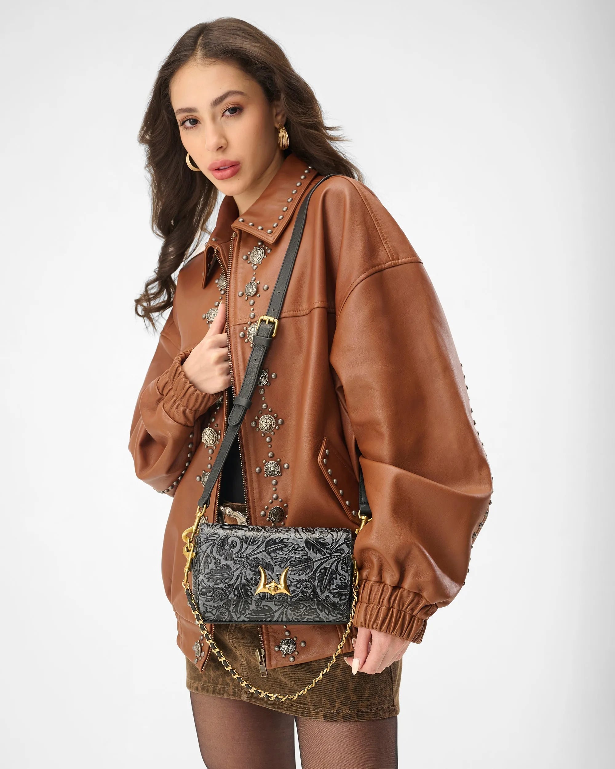 Savi Mini Bag In  Calf Leather - Black
