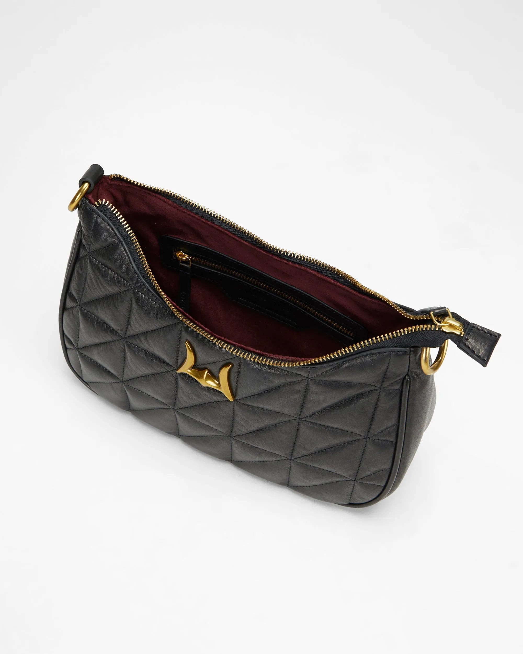 Joe Quilted Nappa Leather Bag-Black
