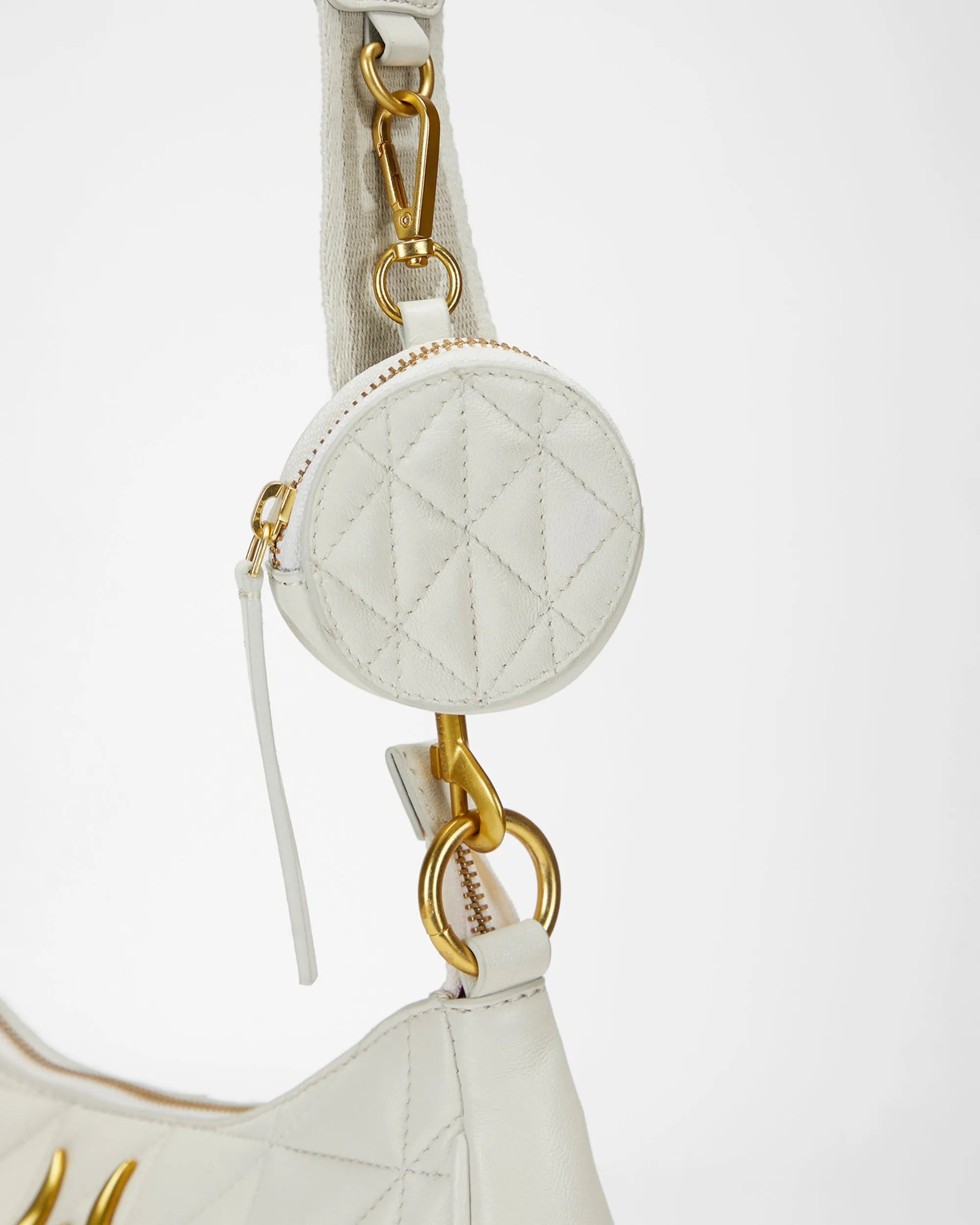 Joe Quilted Nappa Leather Bag-White