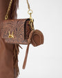 Horse Shoe Bag Charm In Calf Leather - Tan