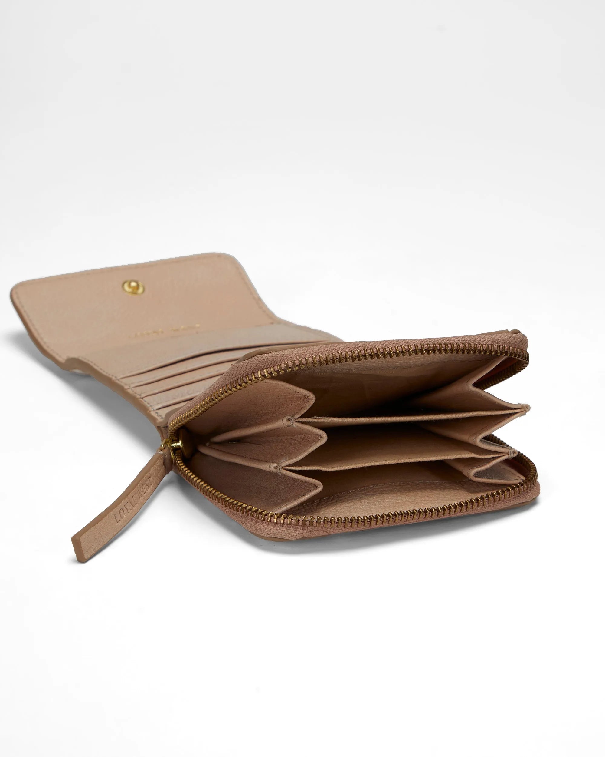 Sophia Card Holder In Hand Finished Embossed Leather - White