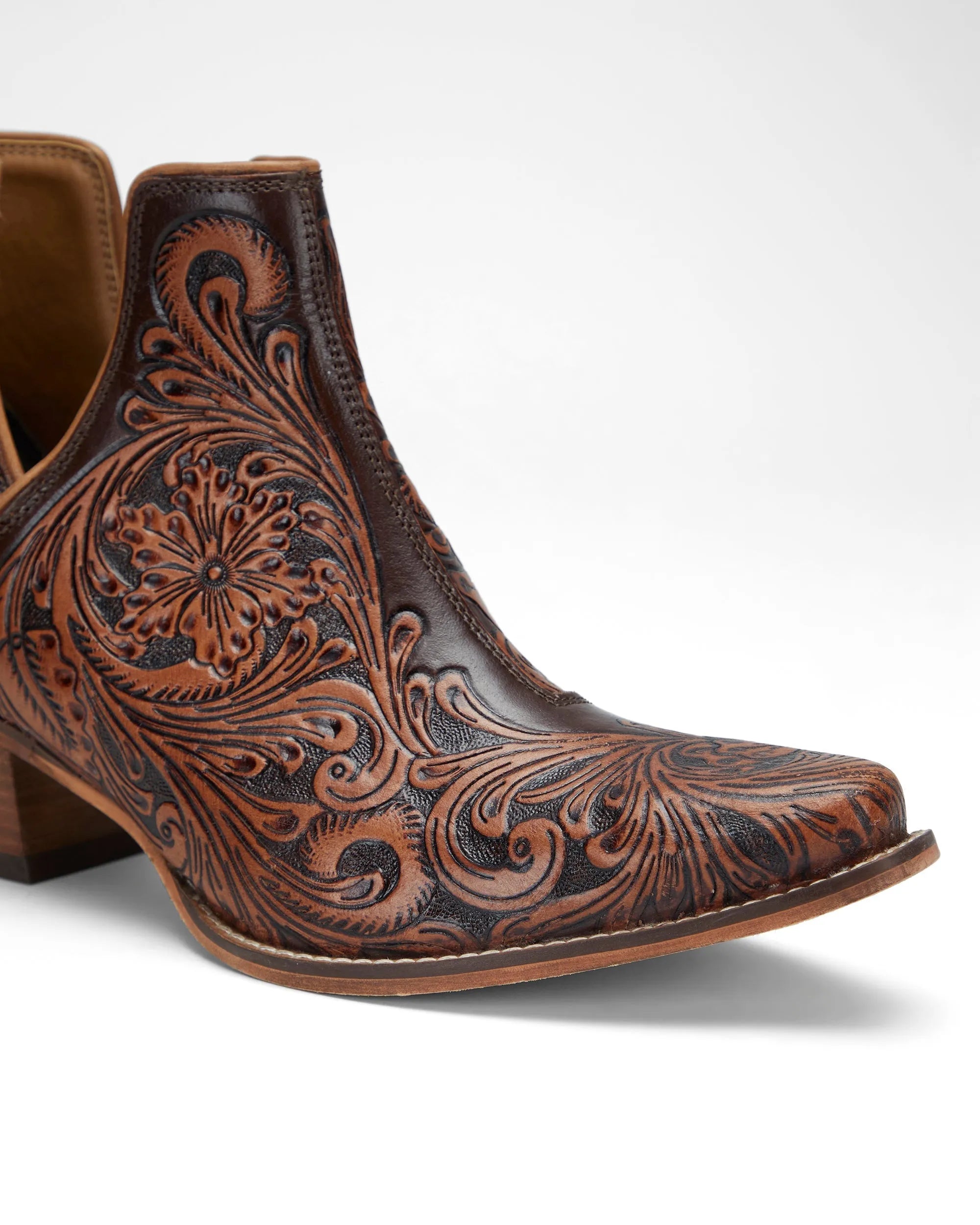 Loyal West X Myra Handtooled Booties - Tan