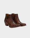 Loyal West X Myra Handtooled Booties - Tan