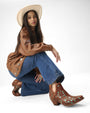 Loyal West X Myra Handtooled Booties - Turquoise