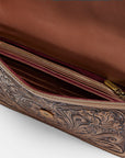 The LW On The Go Mini Chain Bag- In Handtooled Leather