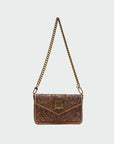 The LW On The Go Mini Chain Bag- In Handtooled Leather