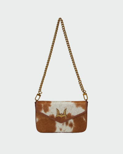 Brown and White Cowhide