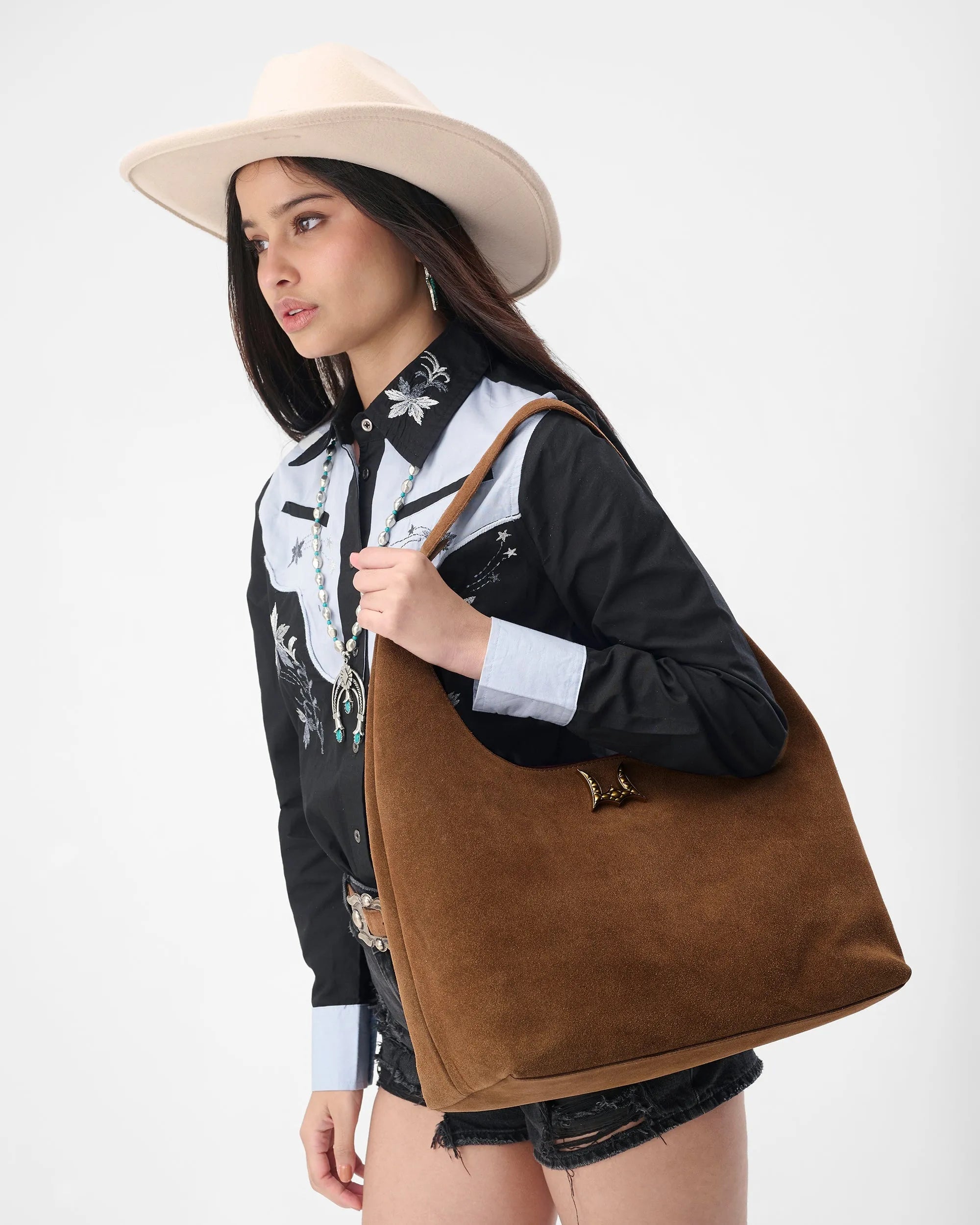 LW Large Purse - In Suede Leather