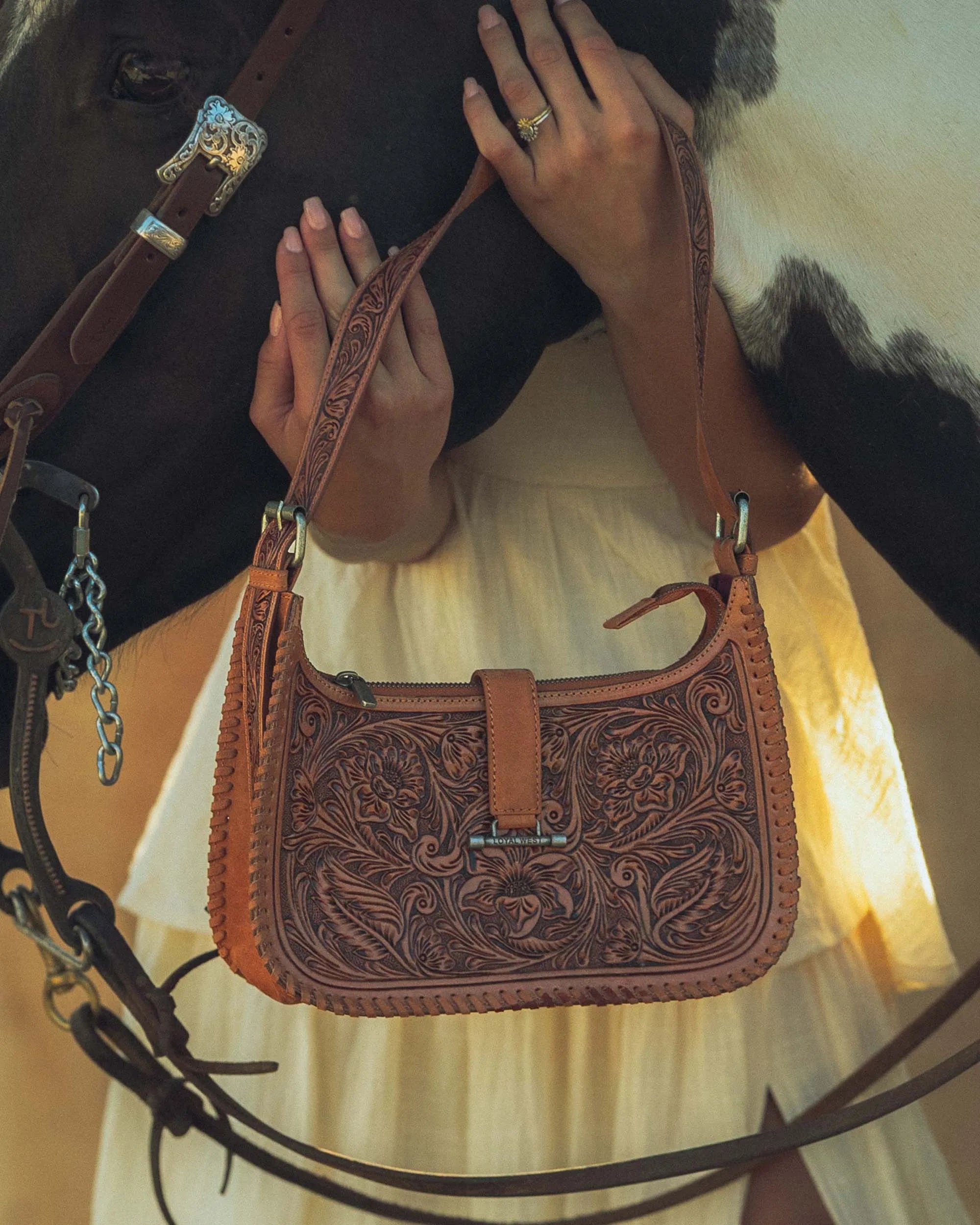 Dannia Large Purse - Saddle Brown