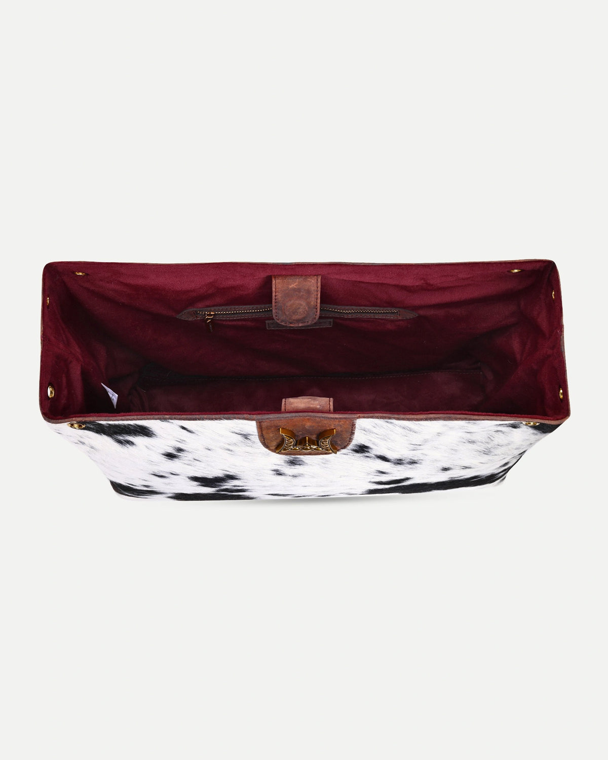 Lw Large Hobo Bag In Black &amp; White Cowhide