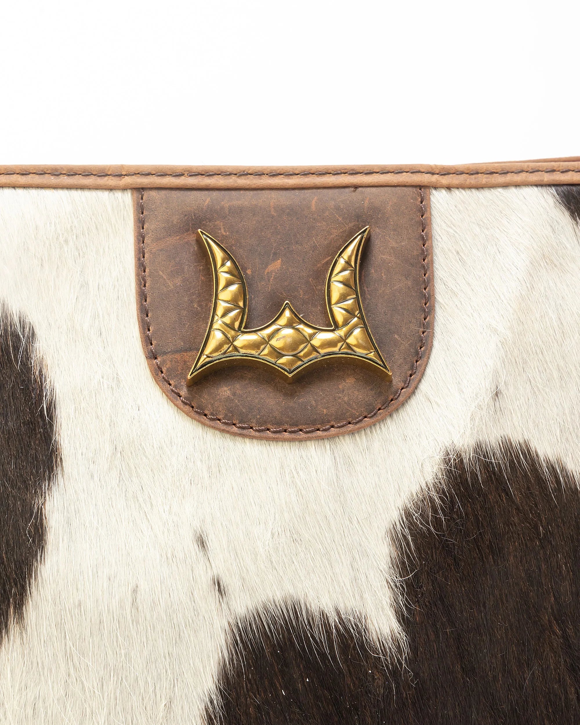 Lw Large Hobo Bag In Black &amp; White Cowhide