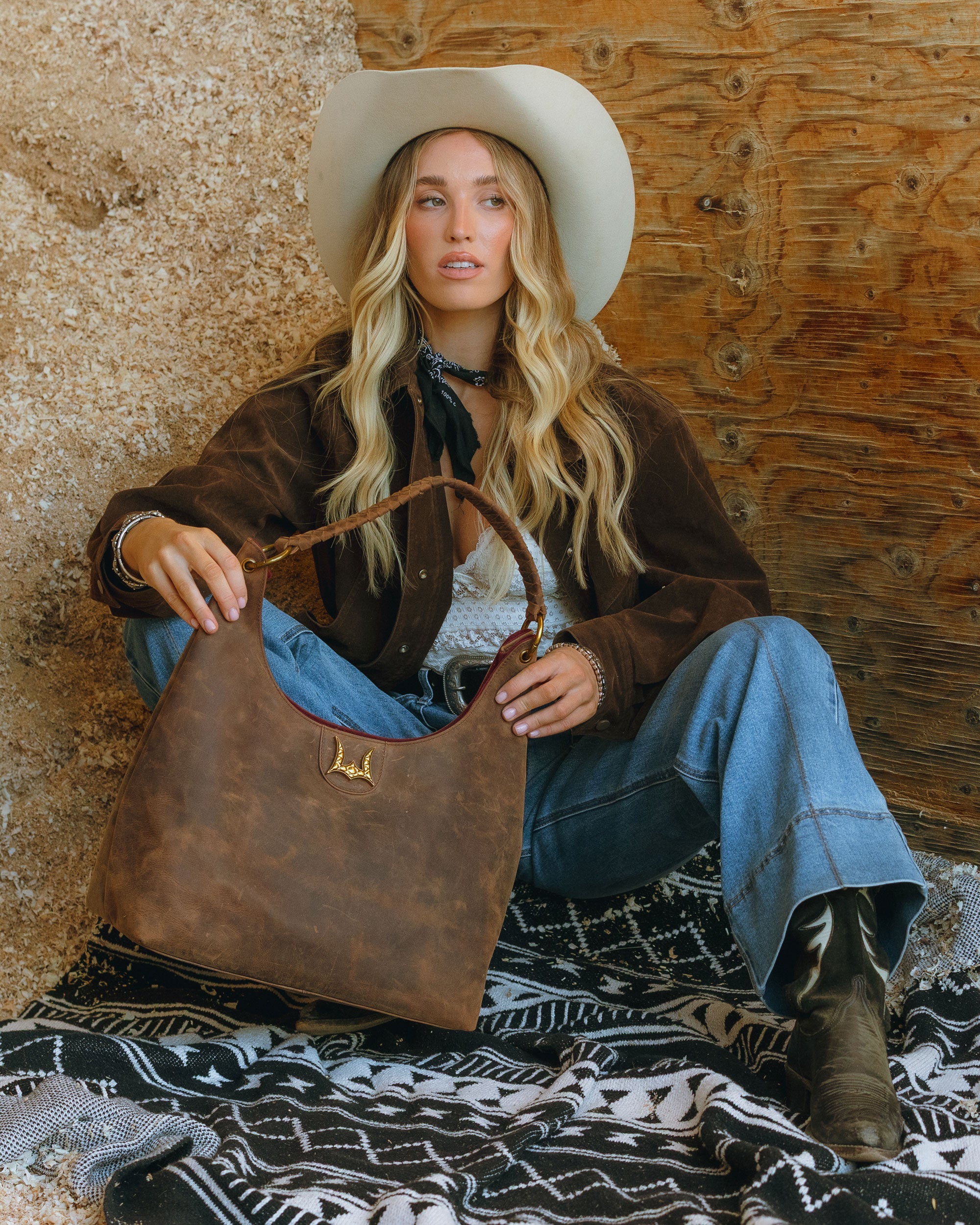 Lw Large Purse In Brunette Leather