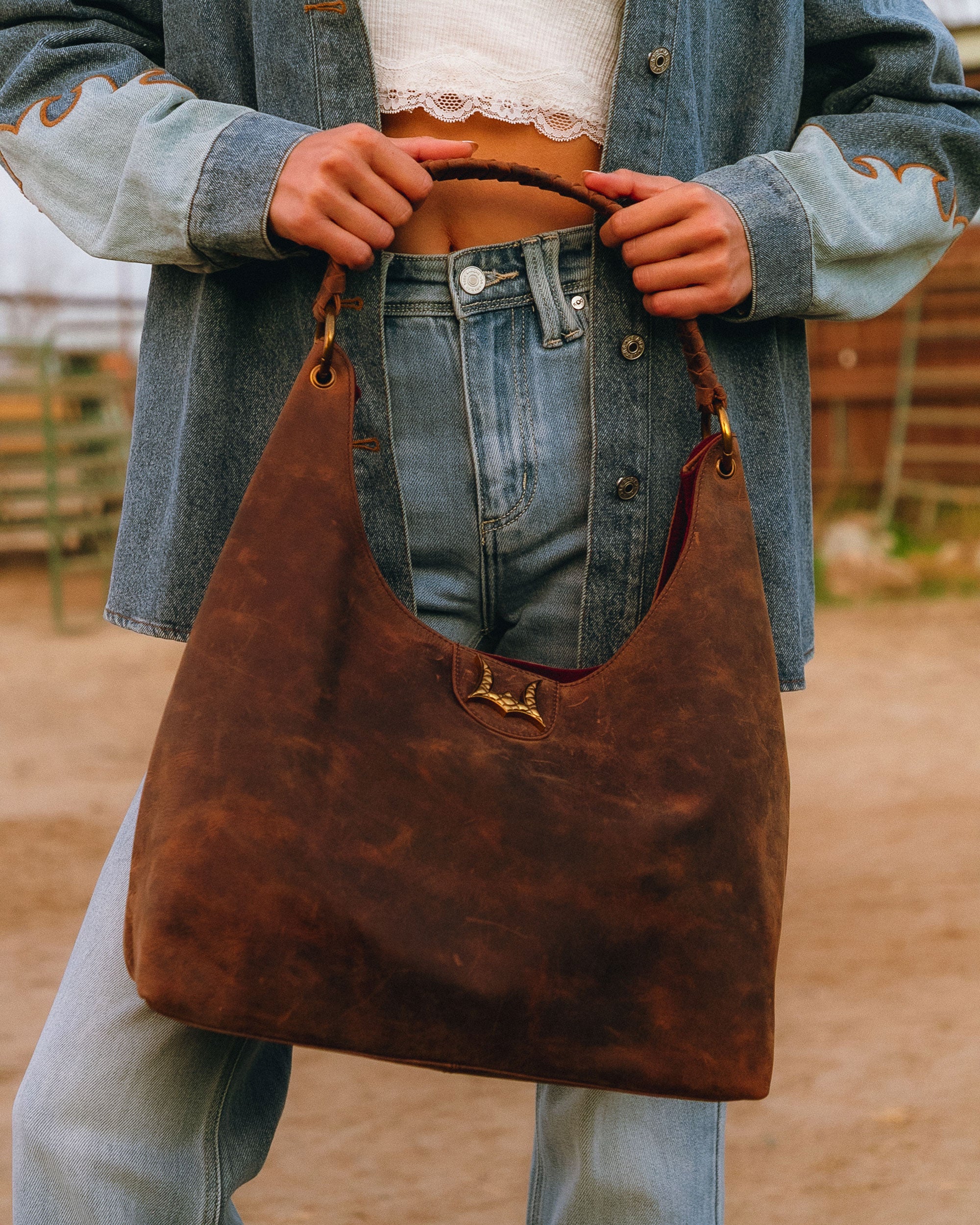 Lw Large Purse In Brunette Leather