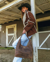 Lw Large Purse In Brunette Leather