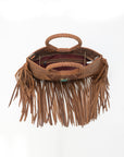 Sedona Tassle Bag In Saddle Brown
