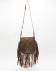 Mojave Tassle Bag In Brunette Leather