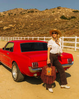 Sedona Tassle Bag - Oiled Ruby Leather