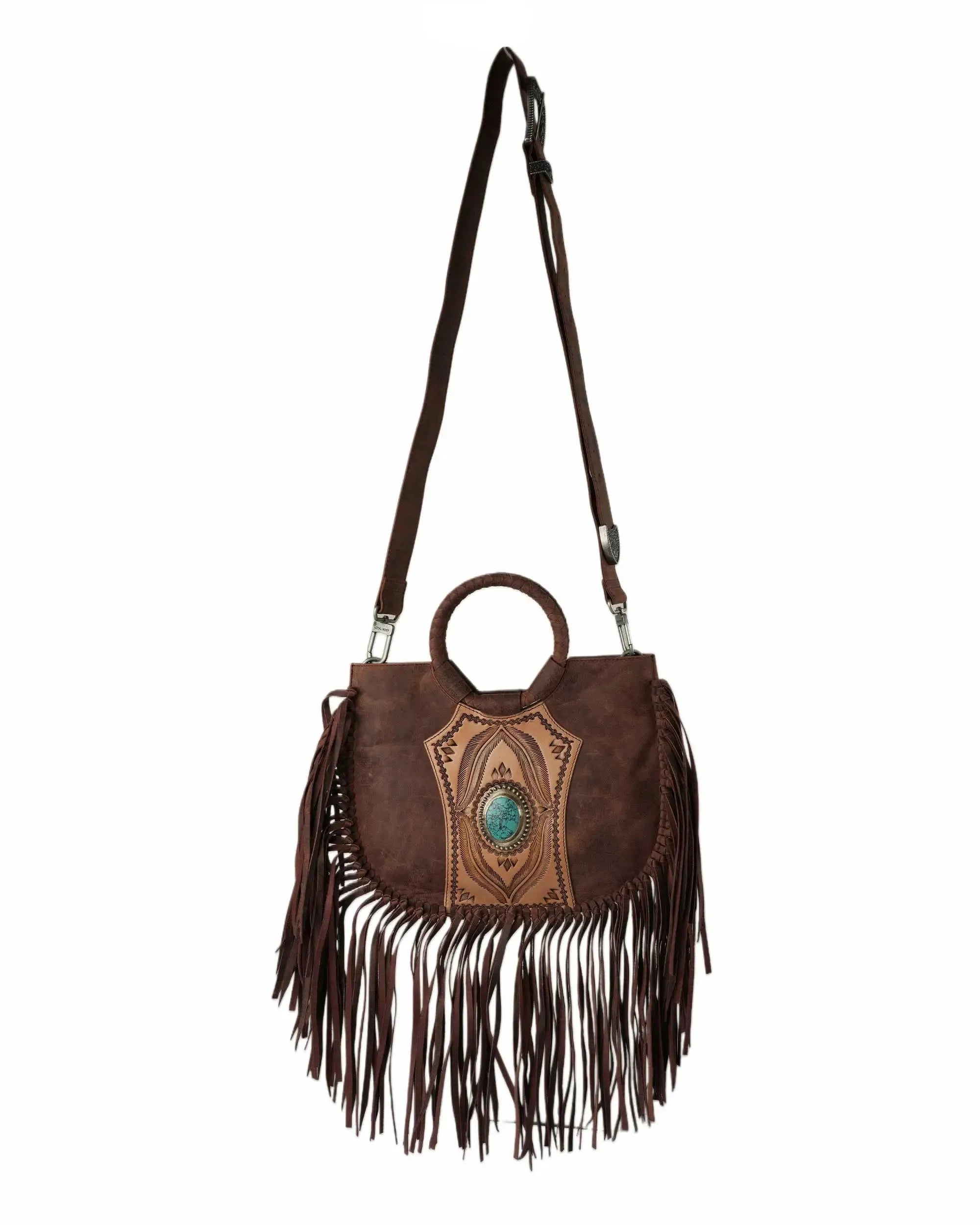 Sedona Tassle Bag - Oiled Ruby Leather