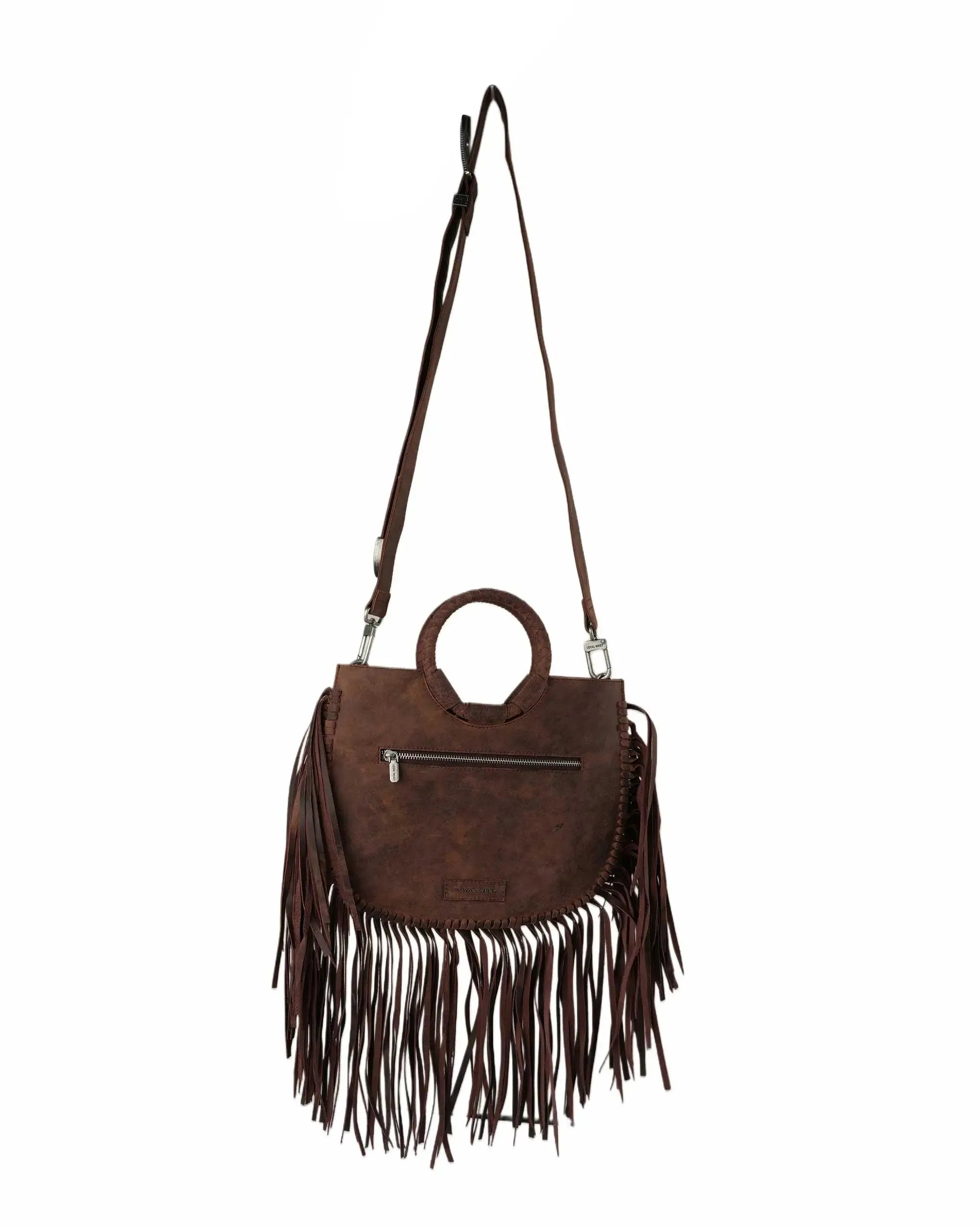 Sedona Tassle Bag - Oiled Ruby Leather