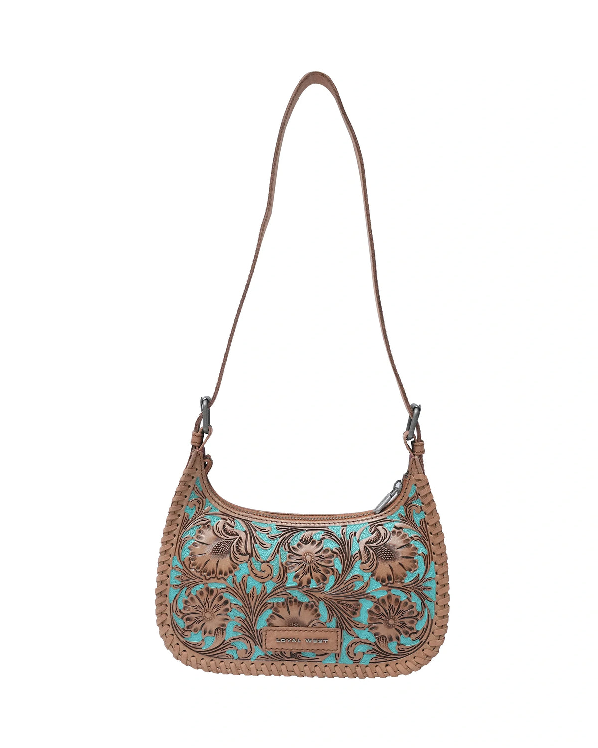 Handtooled Dannia Medium Purse - Whiskey &amp; Water