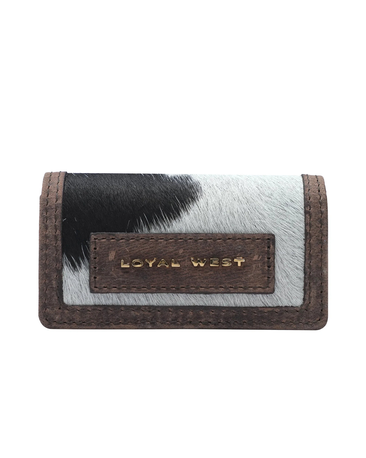 Cattle Lipstick Case - Black & White Cowhide