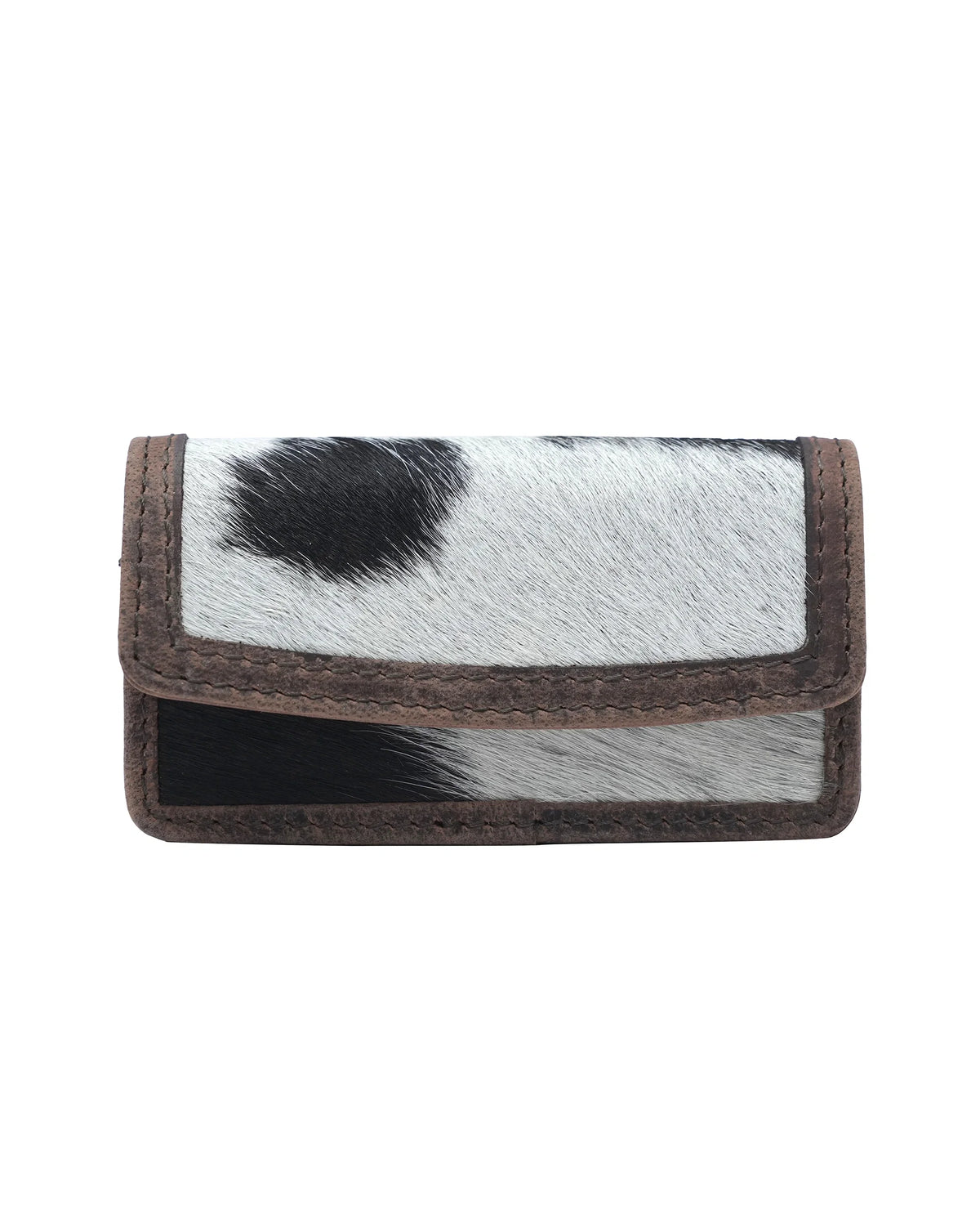 Cattle Lipstick Case - Black &amp; White Cowhide