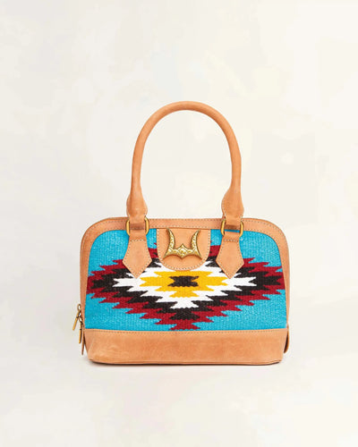 Turquoise Wool and Calfskin