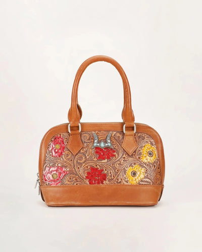 Petalhide Handtooled Leather and Calfskin