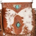 Brown & White Cowhide