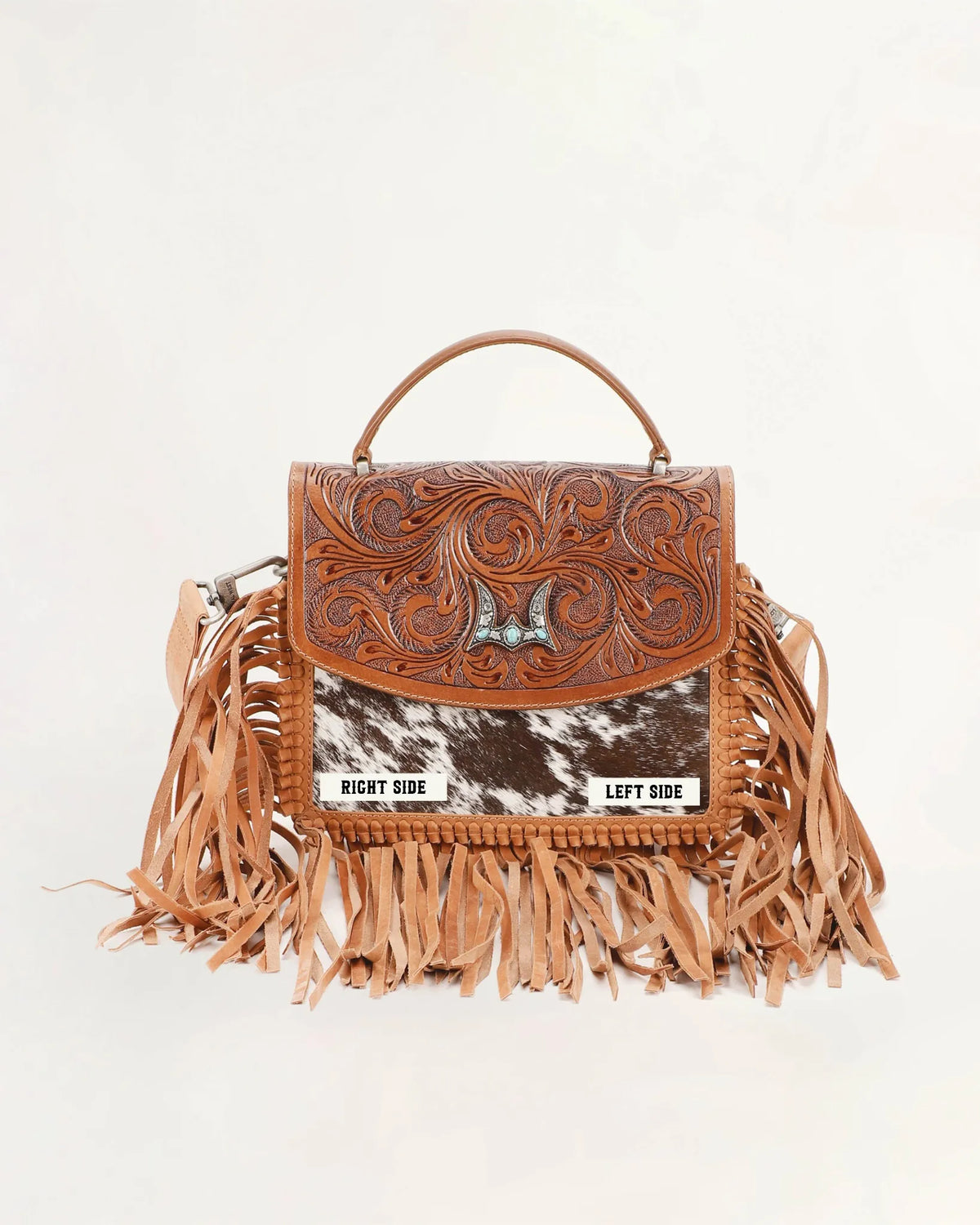 Classic Flap Medium Tassle Bag Cowhide And Calfskin