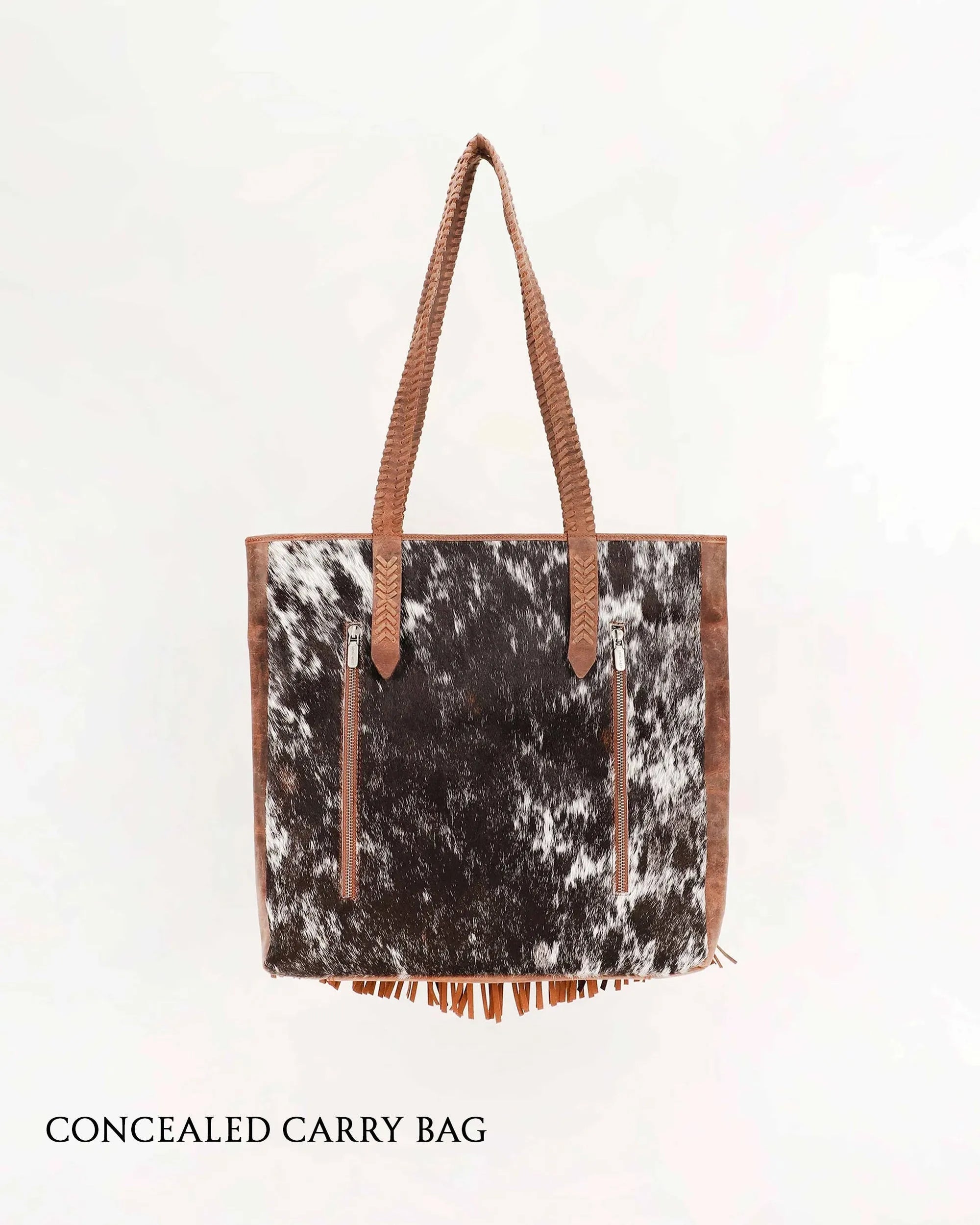 Hide And Fringe Large Cowhide Purse
