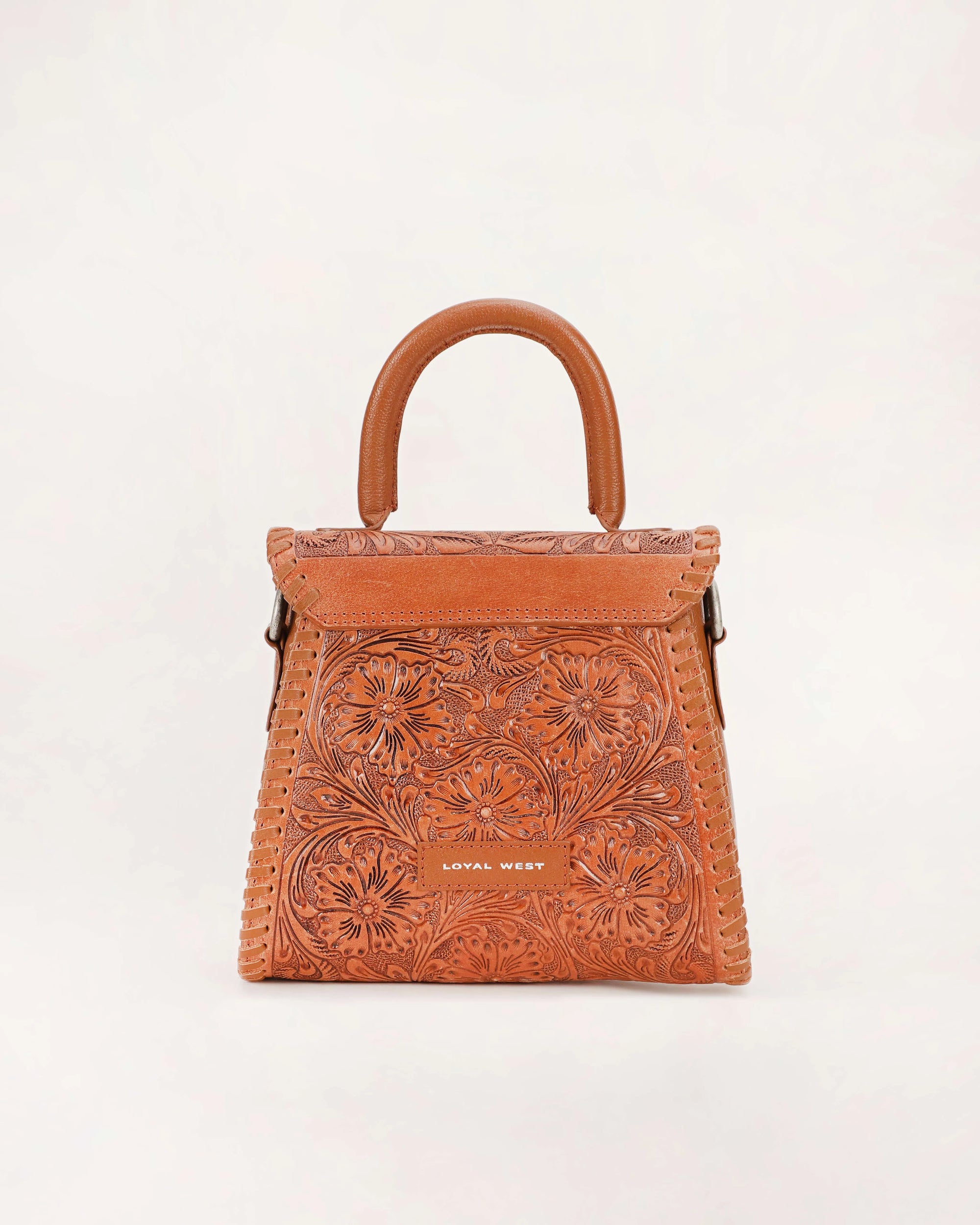 Leon Mini Handle Purse - Brown