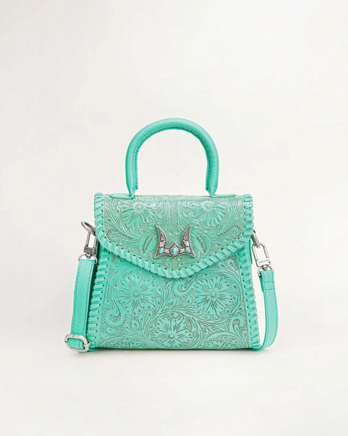 Leon Mini Handle Purse - Turquoise