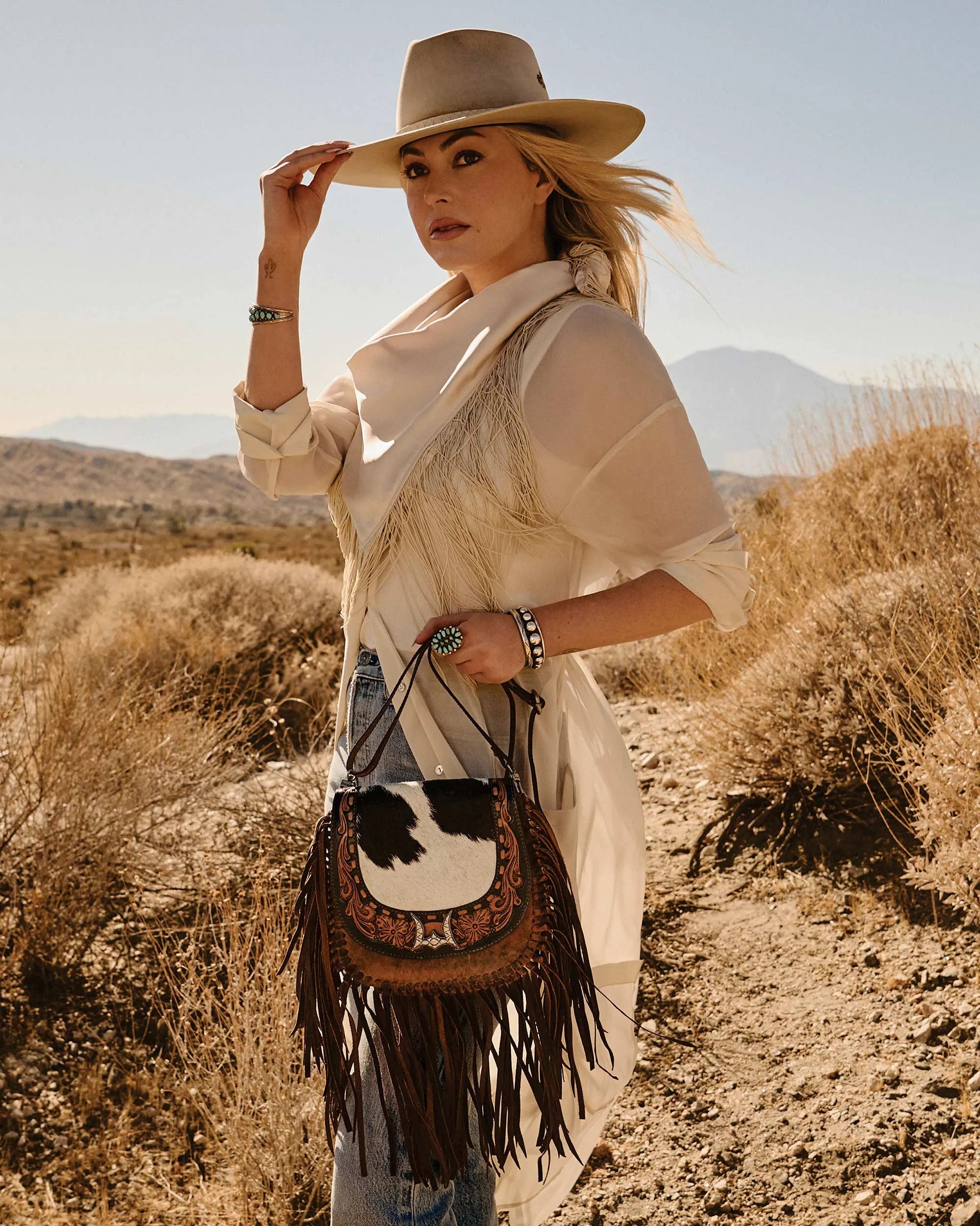 Desert Dahilia Tassle Bag