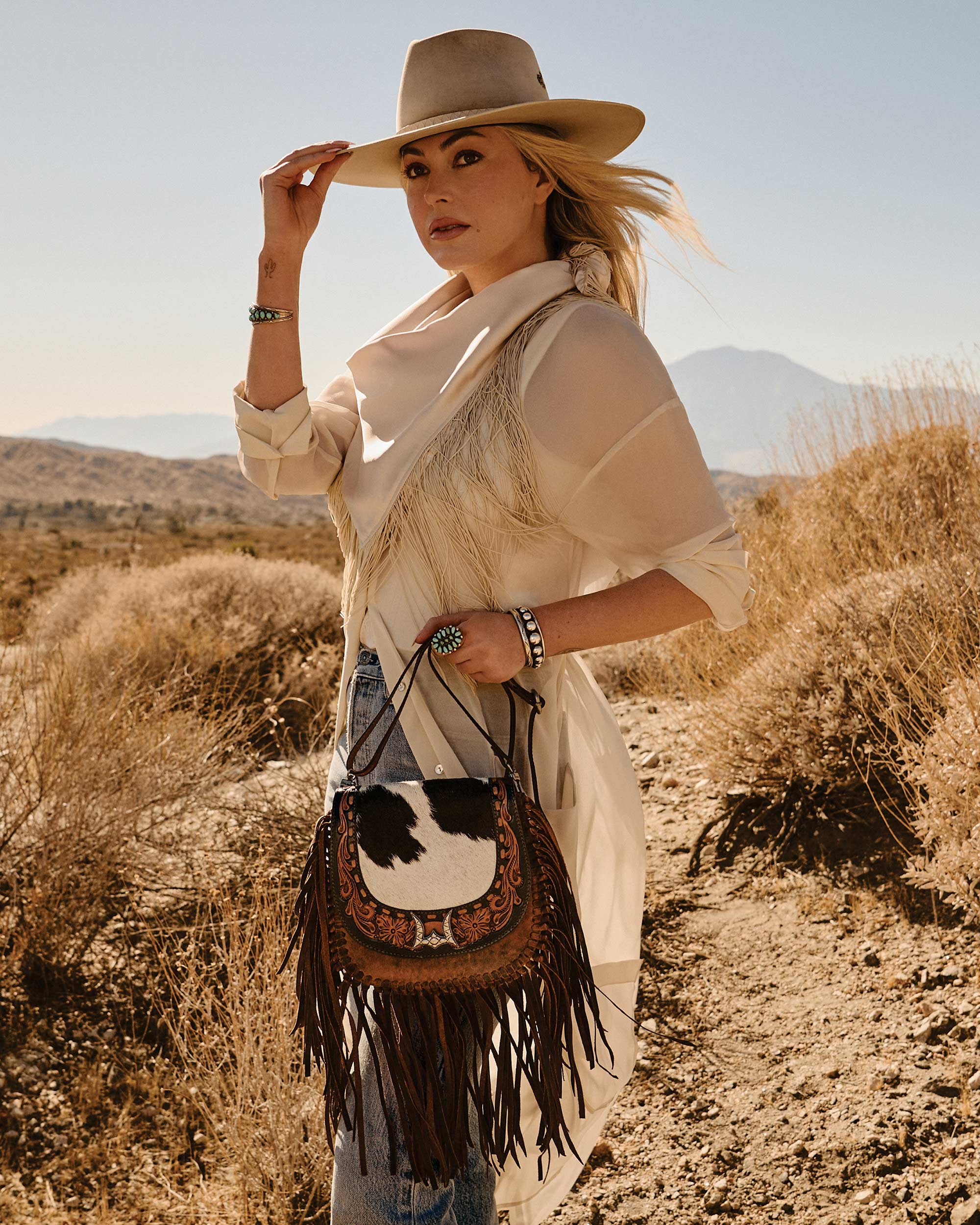 Desert Dahilia Tassle Bag