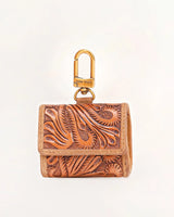 Handtooled Leather Gloriana Clip-On Bag Charm