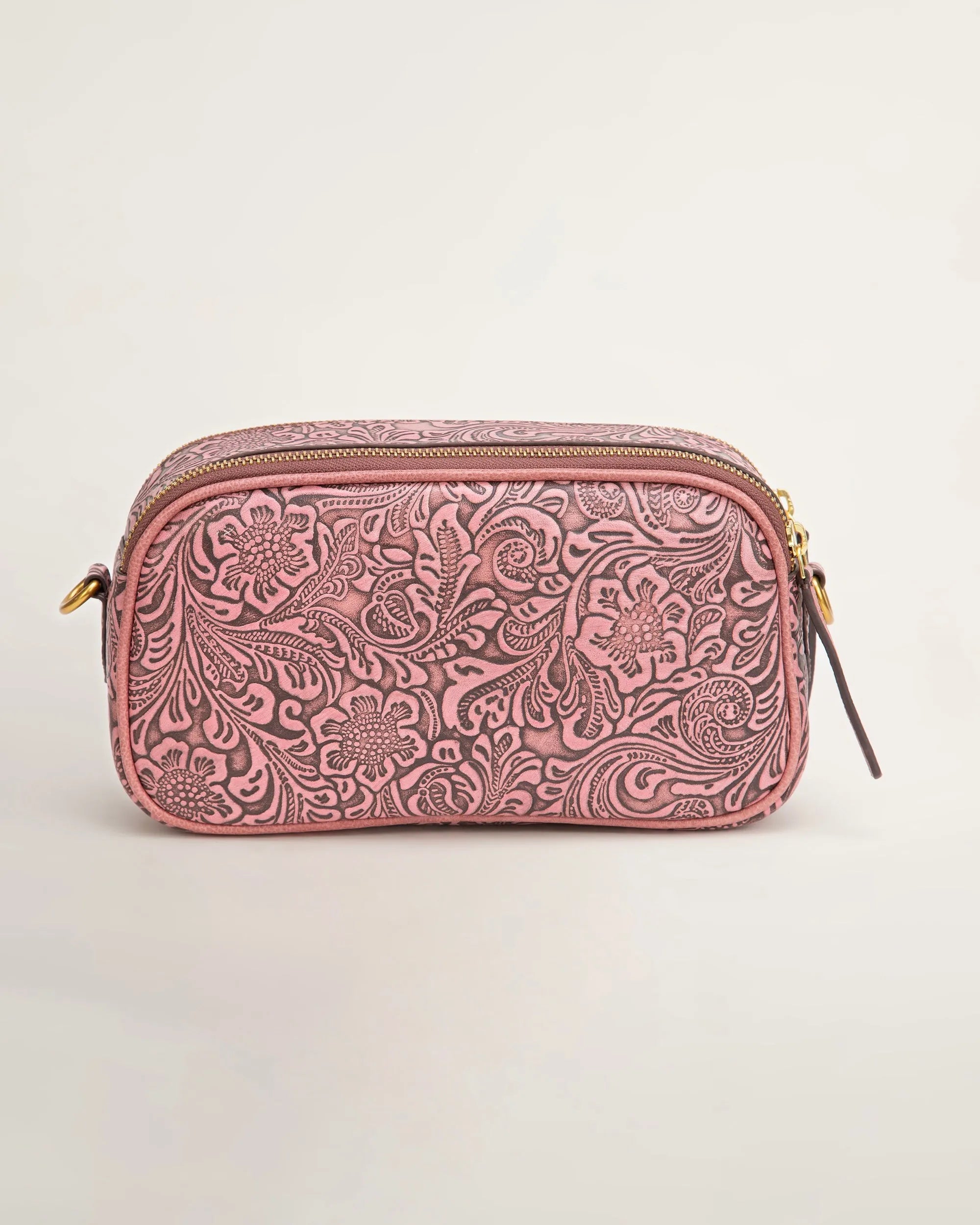 Sophia Shoulder Bag – Pink Floral Leather
