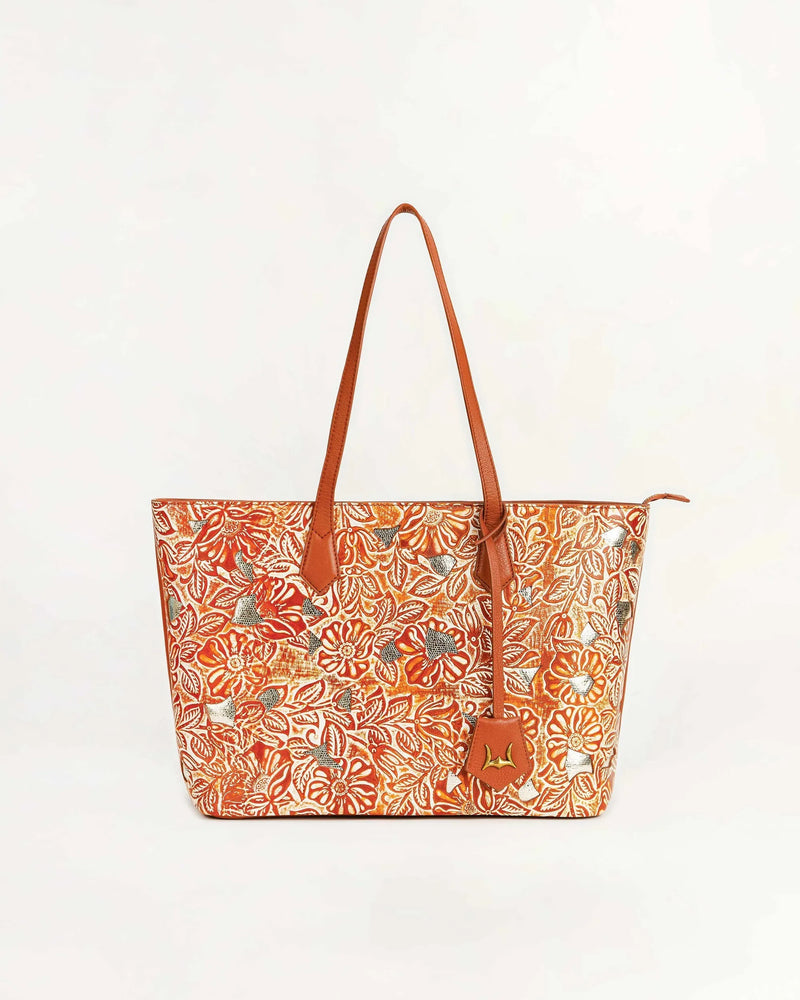 California Poppy Large Bag Golden Floral