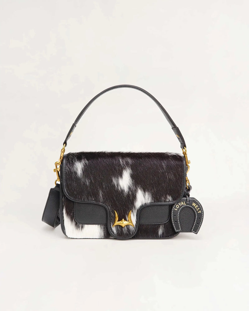 Shell Medium Purse Black And White