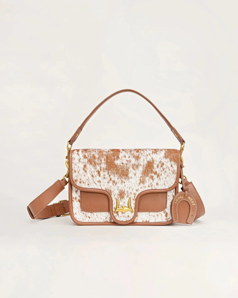 Shell Medium Purse – Brown & White
