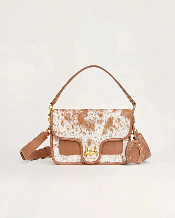 Shell Medium Purse – Brown & White