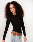 Alta Buena Leather Belt In Calfskin-Tan