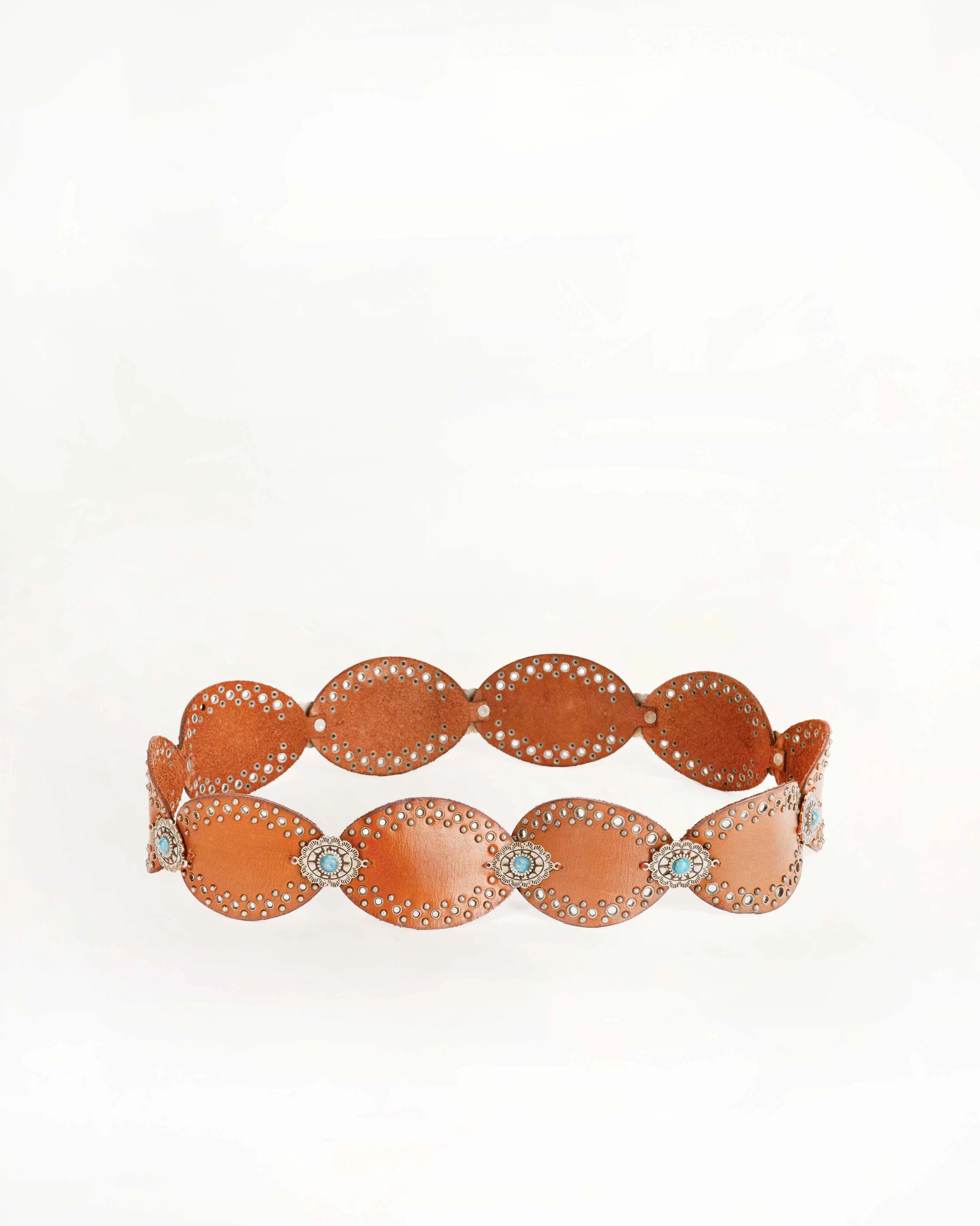 Alta Buena Leather Belt In Calfskin-Tan