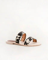 Mesa Wanderer Sandals - Black And White Cowhide